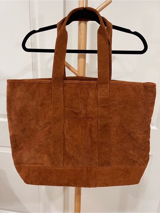 Old Navy Handbags - Old Navy Rich Brown Corduroy Tote Large